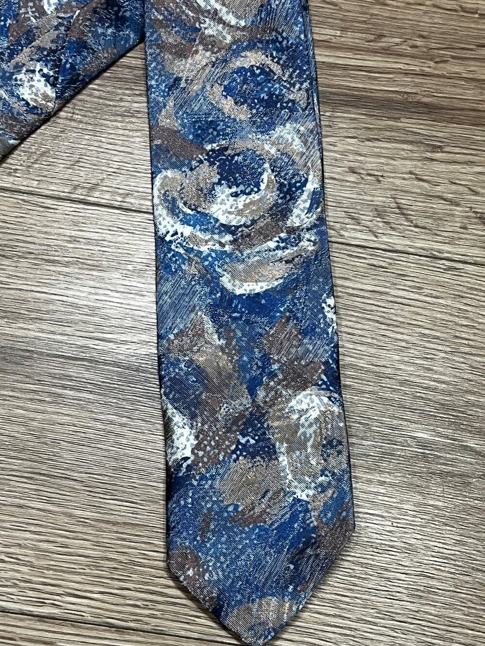 Puritan Mens Necktie Blue Brown Floral Special Edition (A00)